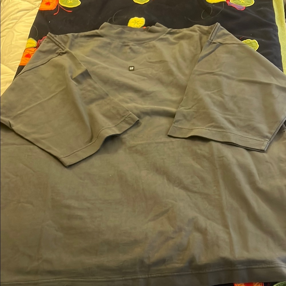 Gray Long Sleeve Crew Neck Tee